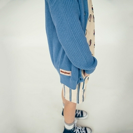 Overview second image: CarlijnQ short stripes blue